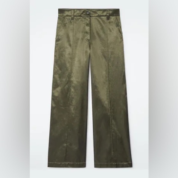 COS PINTUCKED SATIN UTILITY TROUSERS - Picture 2 of 6